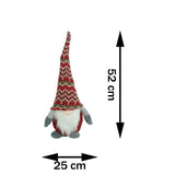 Karácsonyi Dísz Manó, Piros/, Textil, 52 Cm 