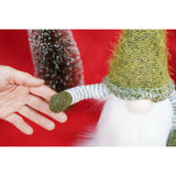 Karácsonyi Dísz Manó, /Fehér, Textil, 53 Cm 
