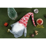 Ornament de Craciun spiridus model 2, Vivimall, rosu/gri, textil, 45 cm - vivimall.ro