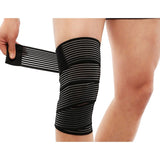 Orteza Elastica, Vivimall, Pentru Picior/Mana, cu Prindere Velcro, 7.5 x 180 cm, din Nailon, Negru - vivimall.ro