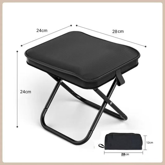 Scaun Pliabil pentru Adulti, Vivimall, pentru Camping, pescuit, Negru - vivimall.ro