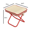 Scaun Pliabil pentru Adulti, Vivimall, pentru Camping, pescuit, Rosu-Bej - vivimall.ro