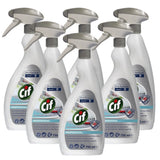 Pachet 6 flacoane CIF Professional Alcohol Spray dezinfectant 0,75 L pe bază de etanol 77%, vedere frontală