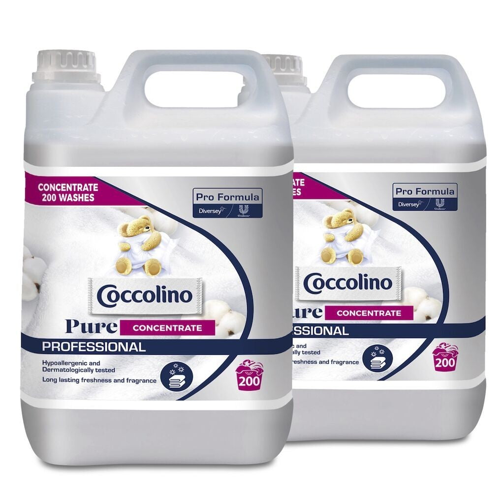 Pachet Coccolino Professional Pure Concentrated – Balsam Concentrat de Rufe, 2×5 L - vivimall.ro