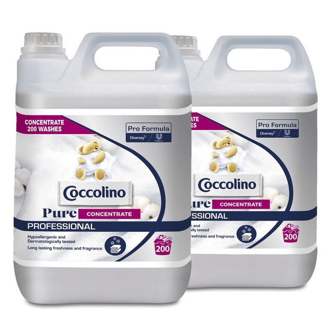 Pachet Coccolino Professional Pure Concentrated – Balsam Concentrat de Rufe, 2×5 L - vivimall.ro