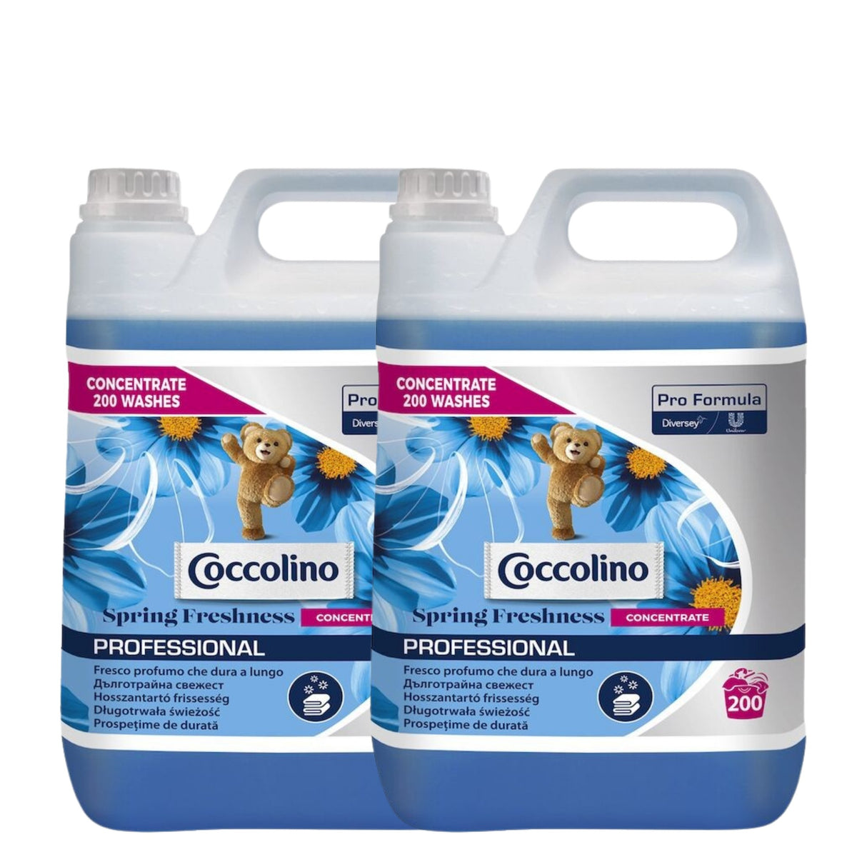 Pachet Coccolino Professional Spring Fresh Concentrated – Balsam Concentrat de Rufe, 2×5 L - vivimall.ro