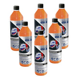 Pachet 6×1 L Domestos Professional Drain Unblocker Gel pentru desfundat țevi, vedere frontală cu flacoane
