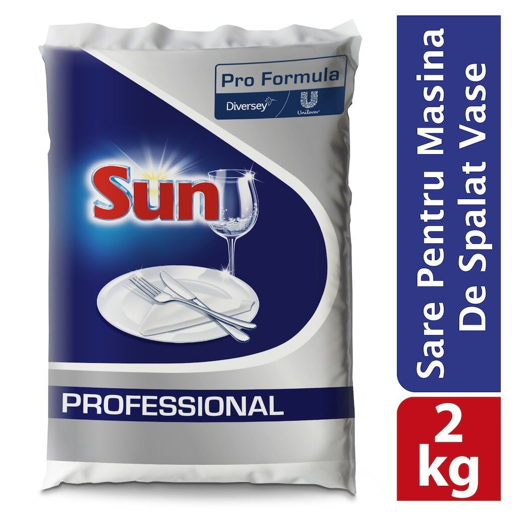 Pachet SUN Professional Dishwasher Salt, Sare pentru Masina de Spalat Vase, 6x2 kg - vivimall.ro