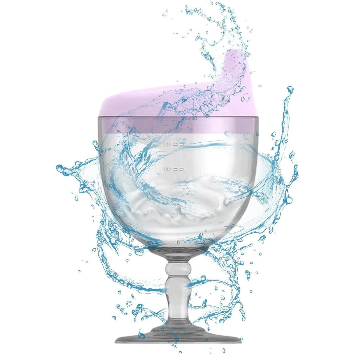 Pahar Din Plastic Transparent Cu Picior, Pentru Copii, 14 X 7.7 Cm, Cu Cioc Antiscurgere, + 3 Ani, Fara Maner, Alb - vivimall.ro