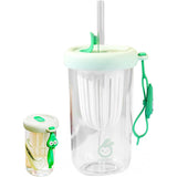 Pahar silicon cu pai si capac | SipSafe - vivimall.ro
