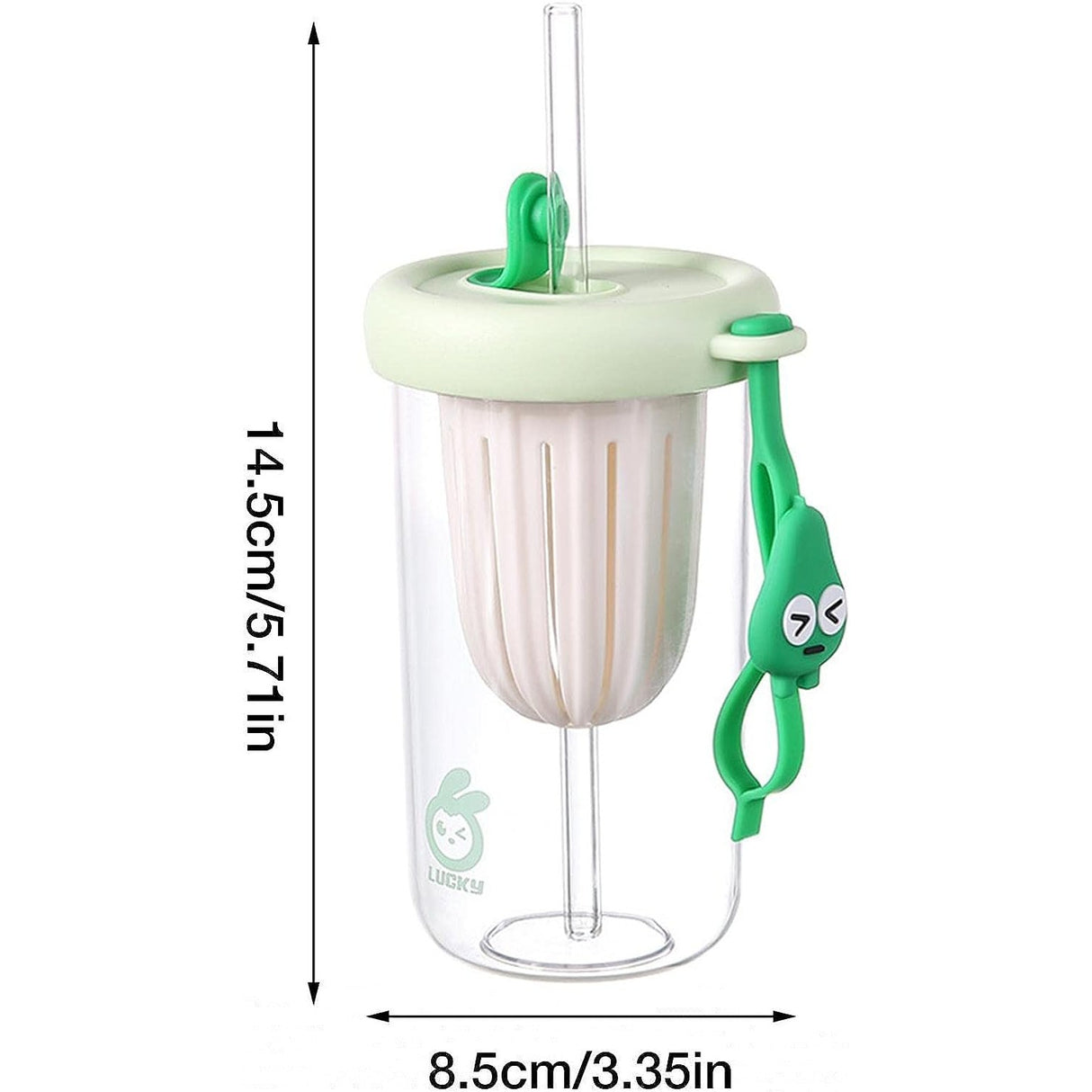 Pahar silicon cu pai si capac | SipSafe - vivimall.ro