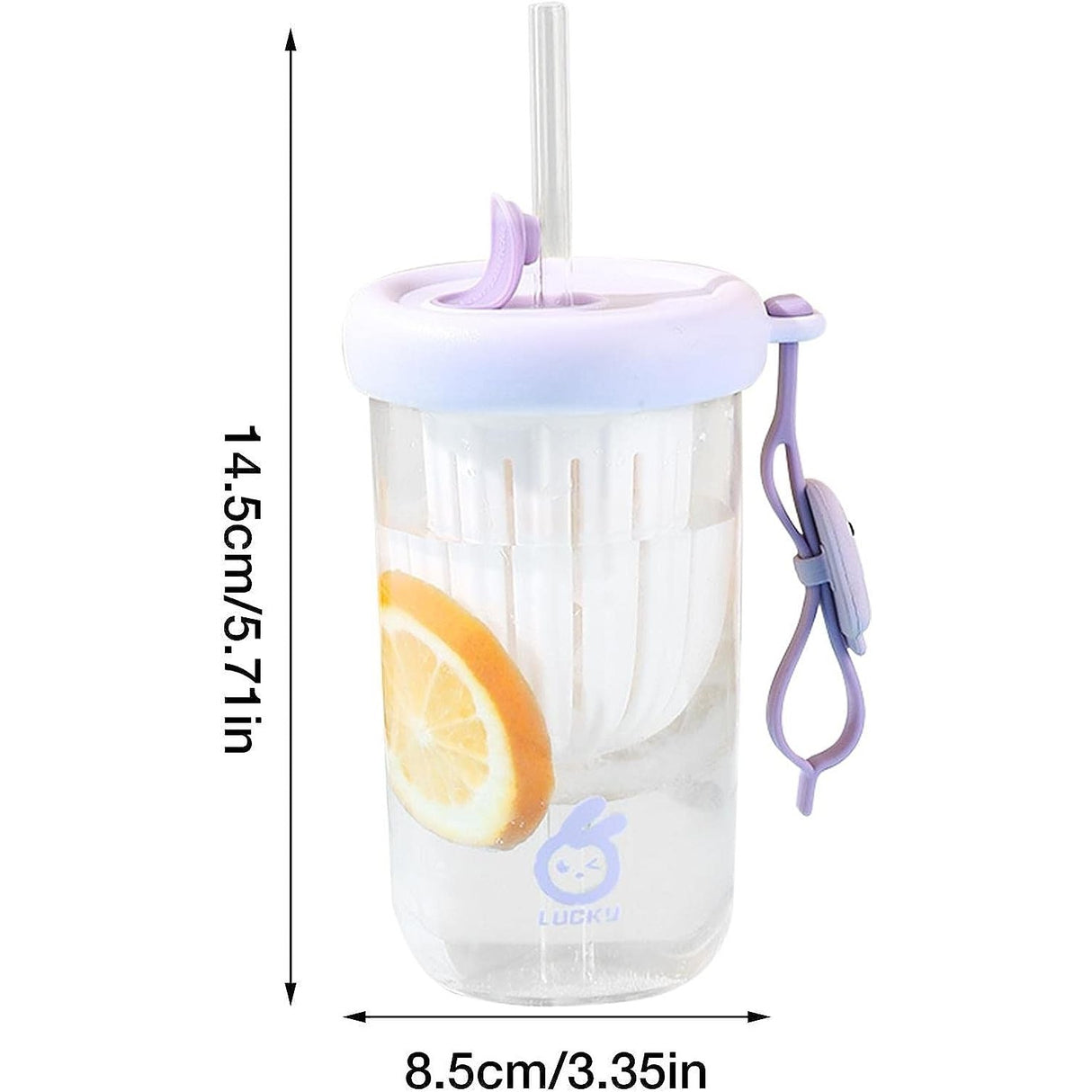 Pahar silicon cu pai si capac | SipSafe - vivimall.ro