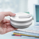 Pahar pliabil din silicon Vivimall, prentru calatorii, 350 ml, pai inclus, 9 x 9.2 cm, gri - vivimall.ro