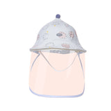 Palarie de Protectie pentru Bebelusi, Vivimall, Model cu Norisori Roz, Pescareasca, de Primavara si Toamna, cu Masca si Fermoar, 42 cm, pentru 0-3 Luni, Roz - vivimall.ro