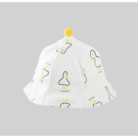 Palarie de Protectie pentru Bebelusi, Vivimall, Model Ratuste, Pescareasca, de Primavara si Toamna, cu Masca si Fermoar, 48 cm, pentru 6-12 Luni, Alb - vivimall.ro