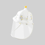 Palarie de Protectie pentru Bebelusi, Vivimall, Model Ratuste, Pescareasca, de Primavara si Toamna, cu Masca si Fermoar, 48 cm, pentru 6-12 Luni, Alb - vivimall.ro