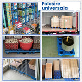 Palet plastic Flippy albastru, detaliu rezistență la umiditate și material durabil