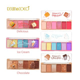 Paletă farduri Kevin&Coco deschisă, 6 culori chocolate vizibile, pudră compactă 25g