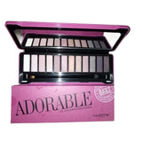 Szemhéjfesték paletta 12 színű, matt és gyöngyházfényű szemhéjfesték, egy ecsettel, téglalap alakú, 140 g, 6,4 x 20 x 1,5 cm, ​​3 év eltarthatóság, többszínű