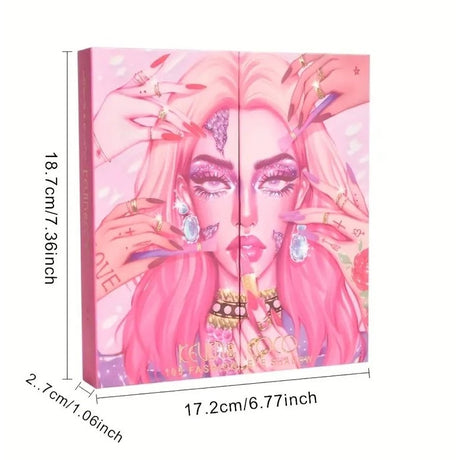 Paleta de Farduri Kevin&Coco, 105 Culori, Stil Pliabil, Conturing si Iluminator incluse, Dreptunghiulara, Fara Sulfati, Pudra Compacta, 18.7 x 17.2 x 2.7 cm, 109 g, multicolor - vivimall.ro