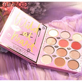 Paleta de Farduri Kevin&Coco, 72 culori, Stil Carte, 3 Straturi, Pudra Compacta, Clasic, Fara Sulfati, 14 x 14 cm, 80 g, multicolor - vivimall.ro