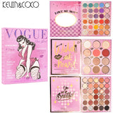 Paleta de Farduri Kevin&Coco, 72 culori, Stil Carte, 3 Straturi, Pudra Compacta, Clasic, Fara Sulfati, 14 x 14 cm, 80 g, multicolor - vivimall.ro