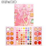 Paleta de farduri Kevin&Coco, 72 de culori, stil pliabil, conturing, iluminator, blush incluse, dreptunghiulara, 22 x 24.5 cm, 490 g, multicolor - vivimall.ro