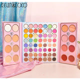 Paleta de farduri Kevin&Coco, 72 de culori, stil pliabil, conturing, iluminator, blush incluse, dreptunghiulara, 22 x 24.5 cm, 490 g, multicolor - vivimall.ro