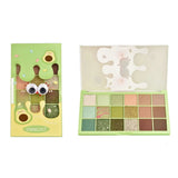 Paleta Farduri de Pleoape, Kevin&Coco, Paleta pentru Machiaj, 18 Nuante, Model Avocado Deep, Mate si Sidefate, 9.9x1.7x17.7 cm, Multicolor - vivimall.ro