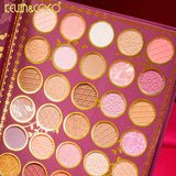 Paleta Kevin&Coco Model Flowers lângă pensule machiaj, 82 nuanțe multicolor, vedere lifestyle