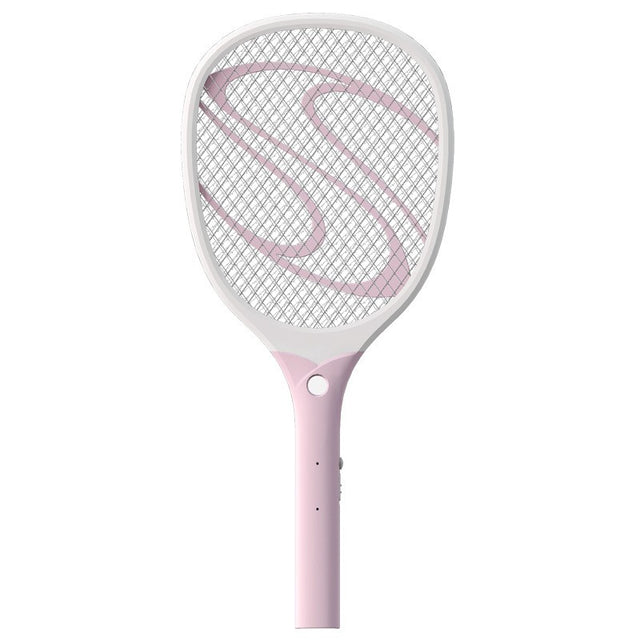 Paleta Electrica pentru Tantari, Muste sau Insecte LED, Vivimall, Plastic, Casa si Gradina, Anti-insecte, Alb-Roz - vivimall.ro