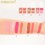 Paleta Fard de Obraz, Kevin&Coco, 3 Culori, Blush, Iluminator, Contur, Textură Fină, Efect Natural, pentru Toate Tipurile de Ten, 71.7 g, 6.7 x 1.5 x 11 cm, Bronz - vivimall.ro