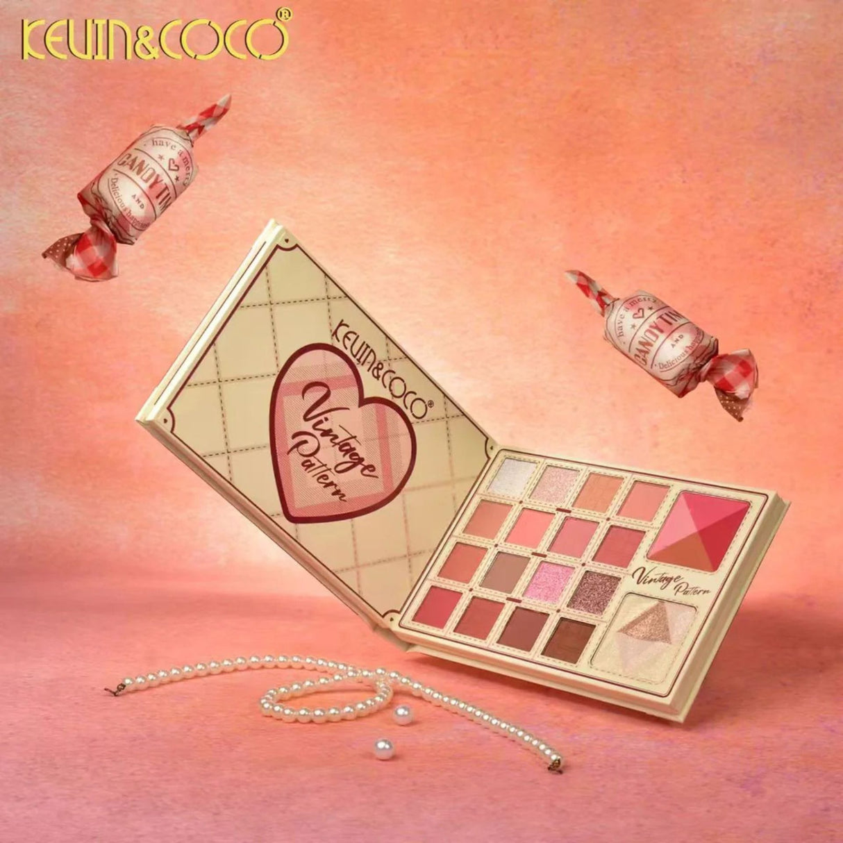 Paleta Machiaj Profesionala, Kevin&Coco, 60 Nuante Pigmentate,Fard Pleoape Mate si Sidefate, Multicolor - vivimall.ro