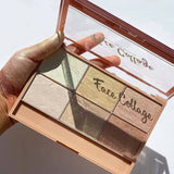 Kiemelő paletta, 6 árnyalat, meleg színek, téglalap alakú, 24 g, 24 hónapos eltarthatóság, barna/sárga