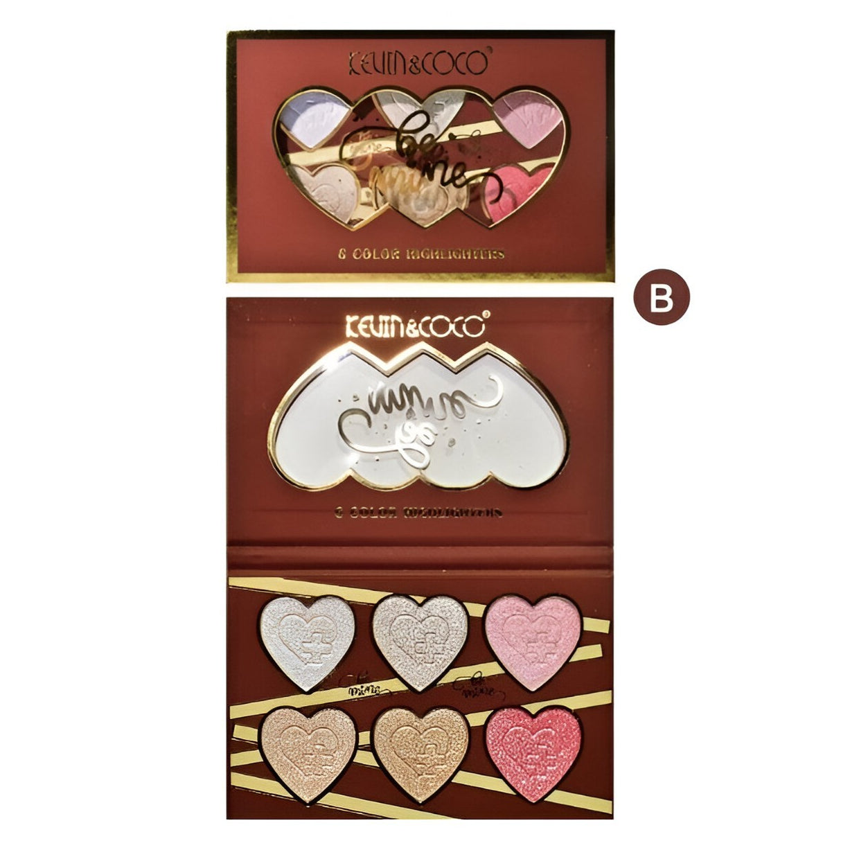 Paleta Iluminatoare, Vivimall, 6 Nuante, Be Mine, Culori Calde, Dreptunghiulara, 140 g, Valabilitate 24 Luni, 17.4x11.5x1.3 cm, Varianta B, Rose - vivimall.ro