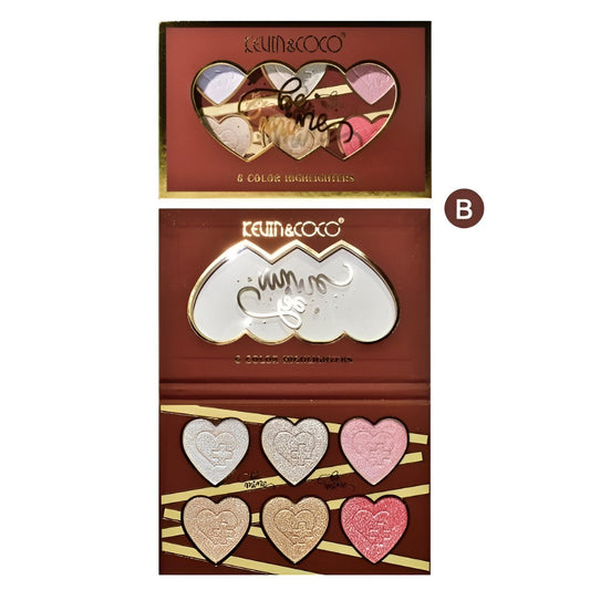 Paleta Iluminatoare, Vivimall, 6 Nuante, Be Mine, Culori Calde, Dreptunghiulara, 140 g, Valabilitate 24 Luni, 17.4x11.5x1.3 cm, Varianta B, Rose - vivimall.ro