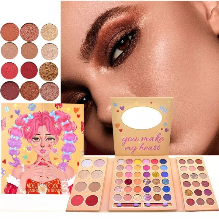 Sminkkészlet, Kevin&amp;Coco szemhéjfesték paletta 62 pigmentált színnel