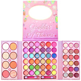 Kevin&amp;Coco sminkkészlet, szemhéjfesték paletta és highlighter 62 pigmentált színnel