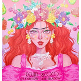 Kevin&amp;Coco sminkkészlet, szemhéjfesték paletta és highlighter 62 pigmentált színnel