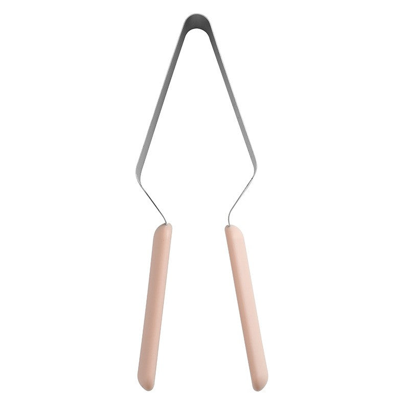 Paleta pentru Taiat si Servit Prajituri, Vivimall, Otel Inoxidabil, Maner Usor de Prins, Divizor Triunghiular, 27 x 12 cm, Roz - vivimall.ro