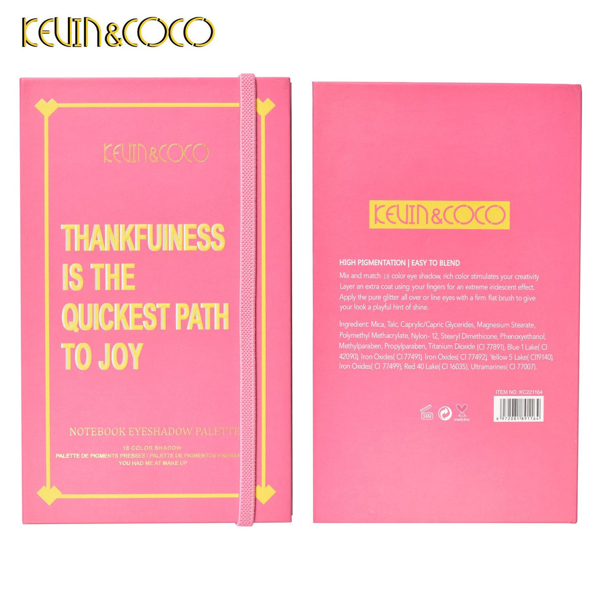 Kevin&amp;Coco sminkkészlet 18 színnel