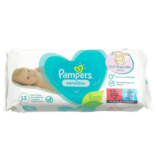 Servetele Umede, PAMPERS, Baby Sensitive, 52 Bucati - vivimall.ro