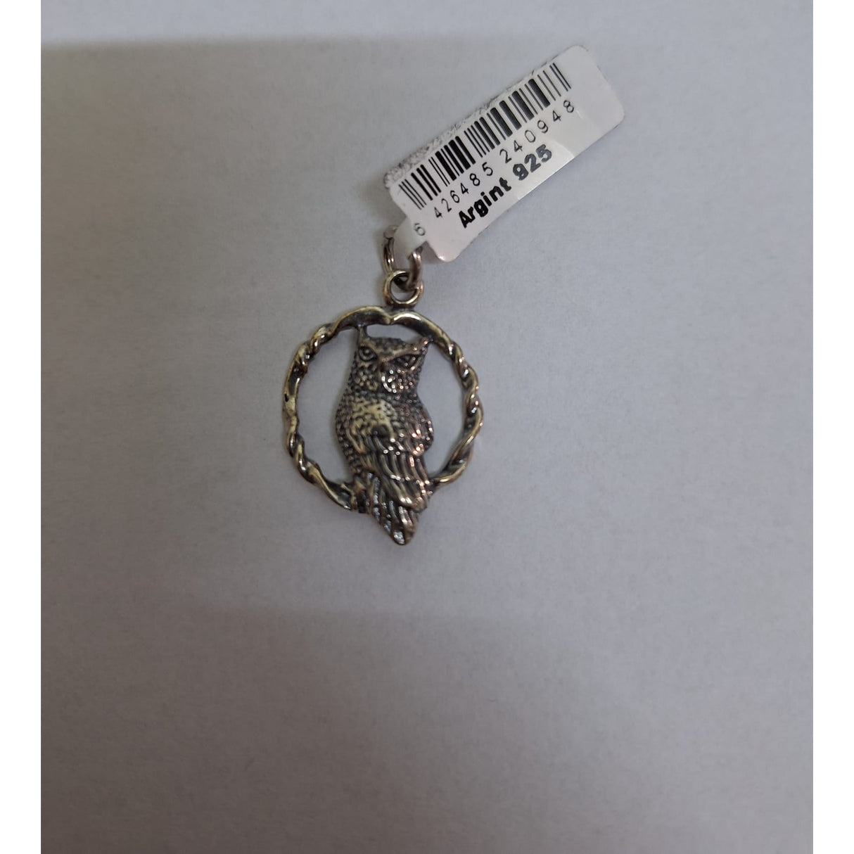 Pandantiv Argint 925 Bufnita pe  Creanga Rotunda - vivimall.ro