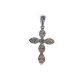 Pandantiv Argint 925 Cruce Pietre Ovale - vivimall.ro