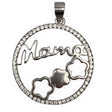 Pandantiv, Jolie Silver, Argint 925, Model Mama (cerc cu flori), Zirconiu, 22 x 22 mm, 3 g - vivimall.ro