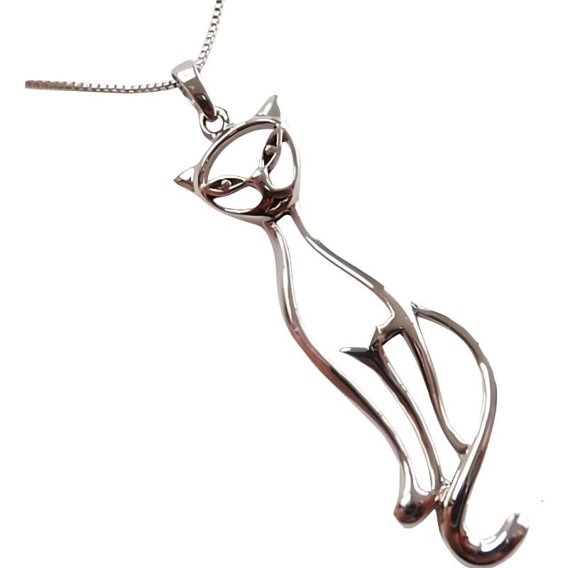 Pandantiv Argint 925, Model Pisica Contur - vivimall.ro