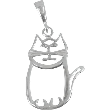 Pandantiv, Jolie Silver, Argint 925, Model Pisica, 2 g, 25x15 mm - vivimall.ro