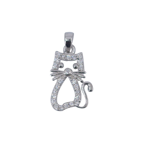 Pandantiv Argint 925 Pisica Pietre - vivimall.ro