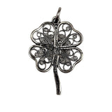 Pandantiv Argint 925, Trifoi Filigran cu Zirconiu - vivimall.ro