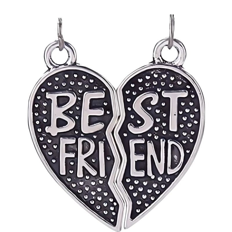 Pandantiv, Jolie Silver, Argint 925, Model Inima Best Friend, 1 g, 10x12 mm - vivimall.ro